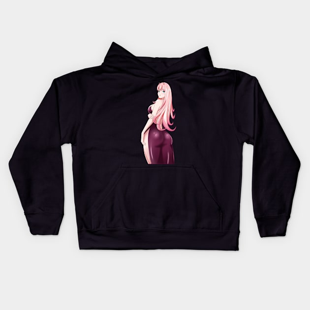 Zero Two by Angel.fanart Kids Hoodie by AngelsFANART